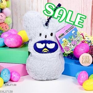 Easter Sanrio Badtz Maru x Peeps Bunny Plush 5” Backpack Clip NWT Hello Kitty